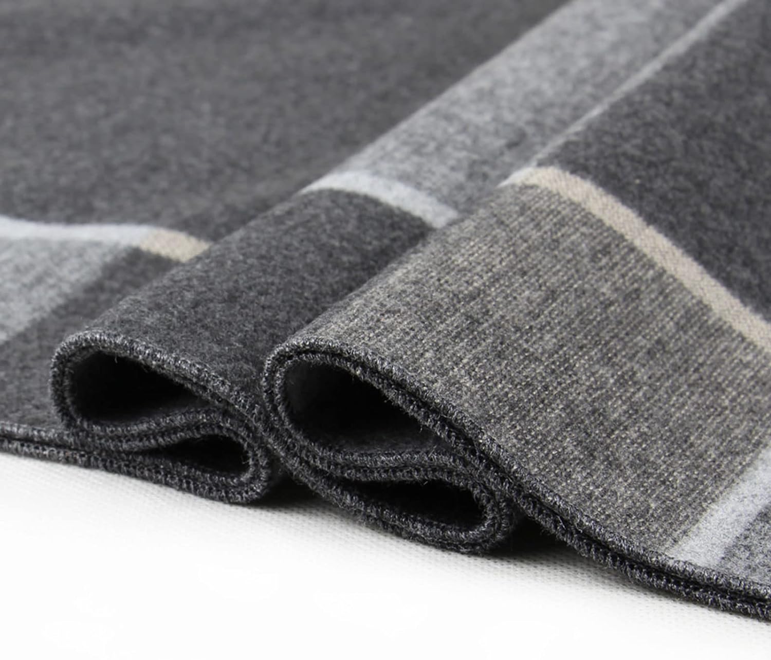 2 Packs Cashmere Feel Men Scarf for Winter, Lattice Grid Plaid Stripe Argyle Windowpane Designs Selection Husband Father Gift - Image 4